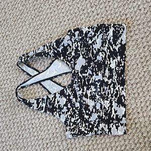 Reebok safari longline crossback sports bra workout top